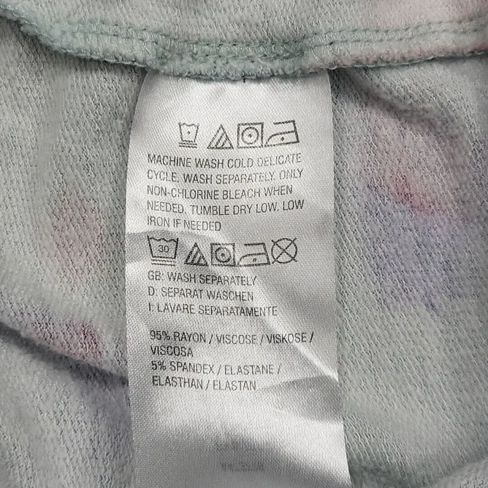 Candace Cameron Bure Malibu Lounge Half Zip Hoodie X-Large Sz Sage Tie Dye Top - Picture 9 of 11